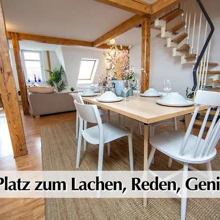 Helle 80m2 Maisonette Mit Tollem Balkon Ins Gruene, Kingsize Bett, Smart-tv - Nur Ein Kurzer Spaziergang In Altstadt Und Zum Domplatz - Kostenlose Parkplaetze In Den Umliegenden Strassen - Ausgewaehlte Empfehlungen Fuer Inklusive Эрфурт