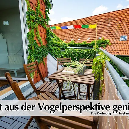 Helles 80m2 Maisonette-loft Mit Balkon, Kingsize Bett, Smart-tv, Etc * Erfurt