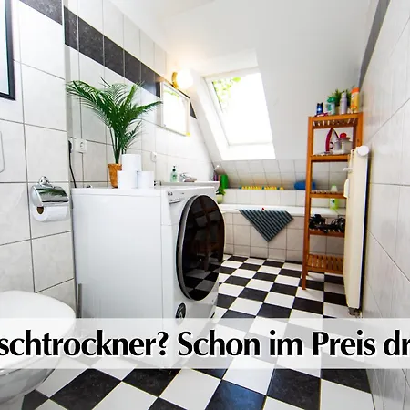 Helles 80m2 Maisonette-loft Mit Balkon, Kingsize Bett, Smart-tv, Etc Apartment Erfurt