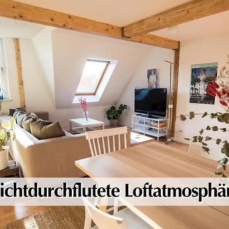 Helles 80m2 Maisonette-loft Mit Balkon, Kingsize Bett, Smart-tv, Etc *