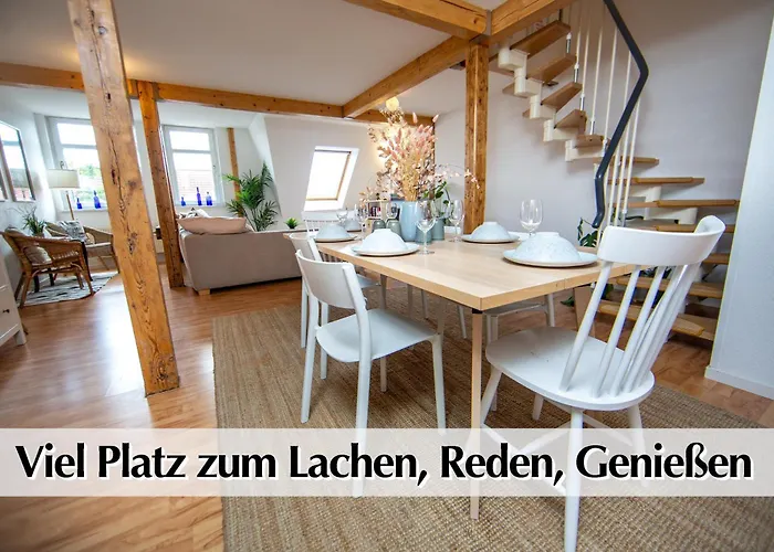 Helle 80m2 Maisonette Mit Tollem Balkon Ins Gruene, Kingsize Bett, Smart-tv - Nur Ein Kurzer Spaziergang In Altstadt Und Zum Domplatz - Kostenlose Parkplaetze In Den Umliegenden Strassen - Ausgewaehlte Empfehlungen Fuer Inklusive Эрфурт