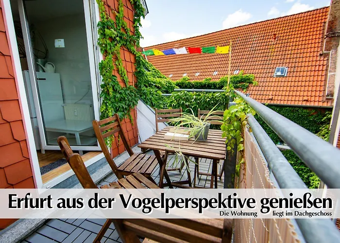 Helle 80m2 Maisonette Mit Tollem Balkon Ins Gruene, Kingsize Bett, Smart-tv - Nur Ein Kurzer Spaziergang In Altstadt Und Zum Domplatz - Kostenlose Parkplaetze In Den Umliegenden Strassen - Ausgewaehlte Empfehlungen Fuer Inklusive * Erfurt