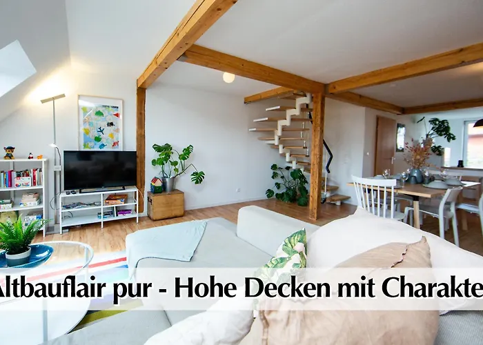 Helle 80m2 Maisonette Mit Tollem Balkon Ins Gruene, Kingsize Bett, Smart-tv - Nur Ein Kurzer Spaziergang In Altstadt Und Zum Domplatz - Kostenlose Parkplaetze In Den Umliegenden Strassen - Ausgewaehlte Empfehlungen Fuer Inklusive