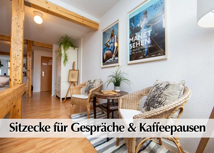 Lejlighed Helle 80m2 Maisonette Mit Tollem Balkon Ins Gruene, Kingsize Bett, Smart-tv - Nur Ein Kurzer Spaziergang In Altstadt Und Zum Domplatz - Kostenlose Parkplaetze In Den Umliegenden Strassen - Ausgewaehlte Empfehlungen Fuer Inklusive Erfurt