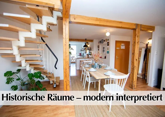 Helle 80m2 Maisonette Mit Tollem Balkon Ins Gruene, Kingsize Bett, Smart-tv - Nur Ein Kurzer Spaziergang In Altstadt Und Zum Domplatz - Kostenlose Parkplaetze In Den Umliegenden Strassen - Ausgewaehlte Empfehlungen Fuer Inklusive * Эрфурт